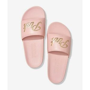 PINK VS Large 9-10 Rose Gold Slides